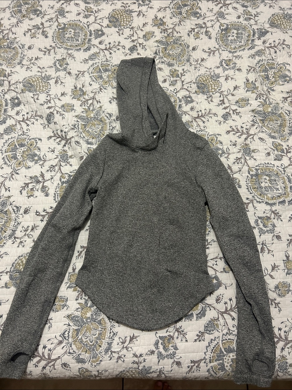 Lightweight Grey Hooded Athletic Pullover